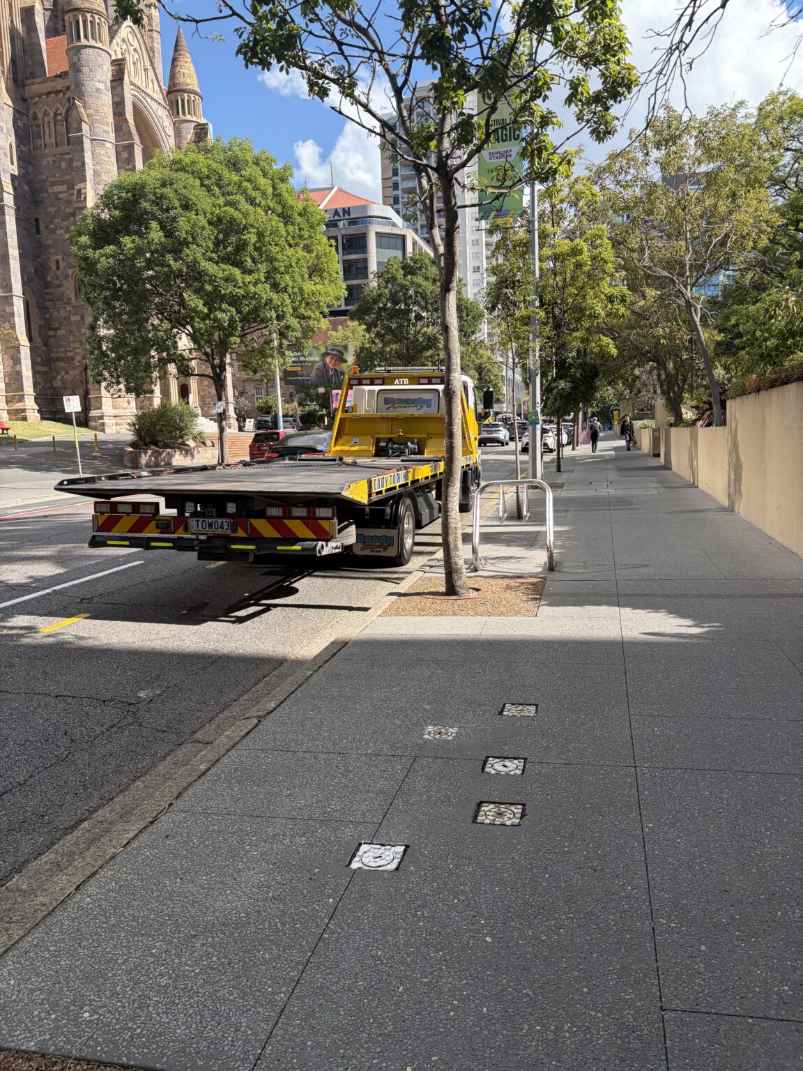 Tow Away zone starts at 2p. 3 of these bad boys ready to roll at 1:57p.