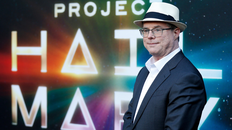 Andy Weir at the premiere for 