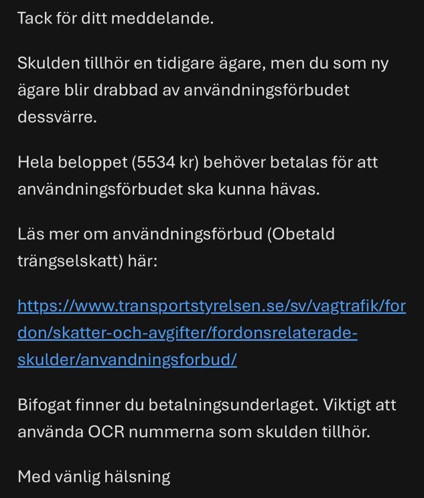 Bought a car with debts, what do you do?