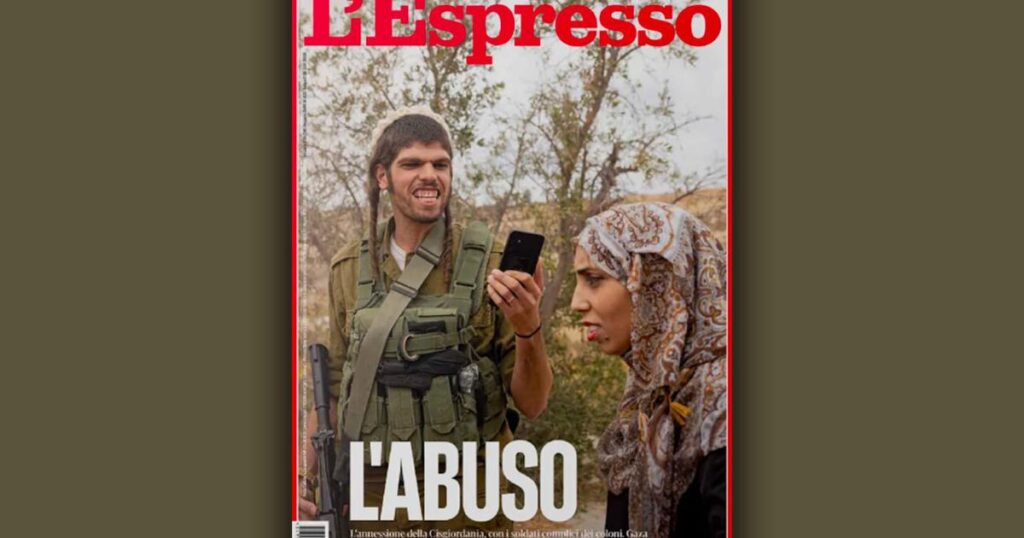 The front page of “L’Espresso” magazine provokes Israel’s anger