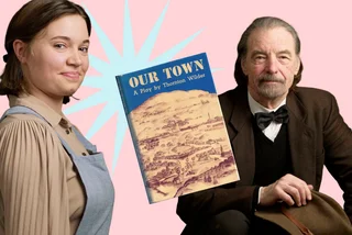 Ruby Brandon and Bob Bordeaux. Photos: Prague Shakespeare Company. Photo of Our Town, public domain.