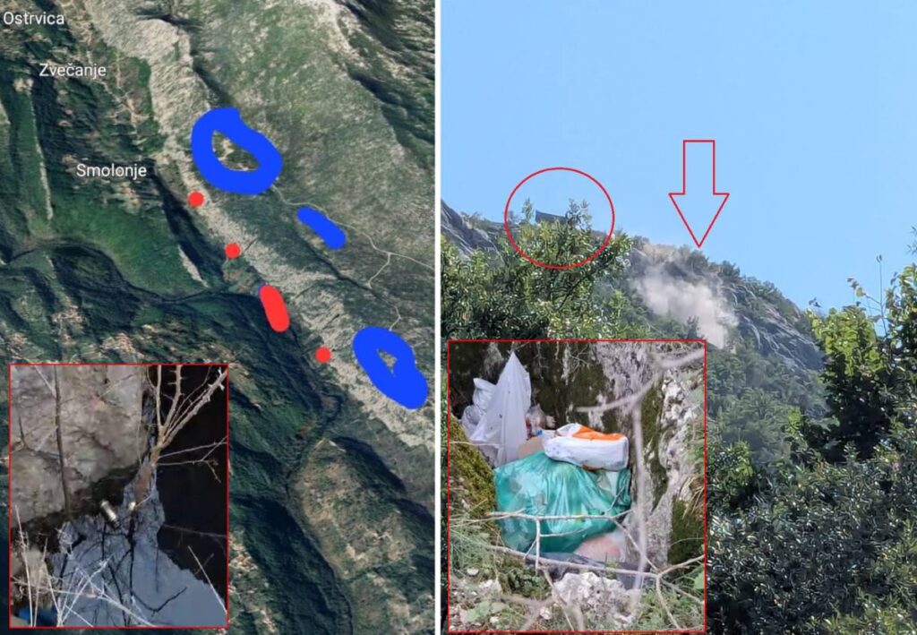 VIDEOS OF A HORRIBLE CRIME Half a million people or half of Dalmatia drink Cetina: "Hazardous waste is unloaded vertically above several water sources!"