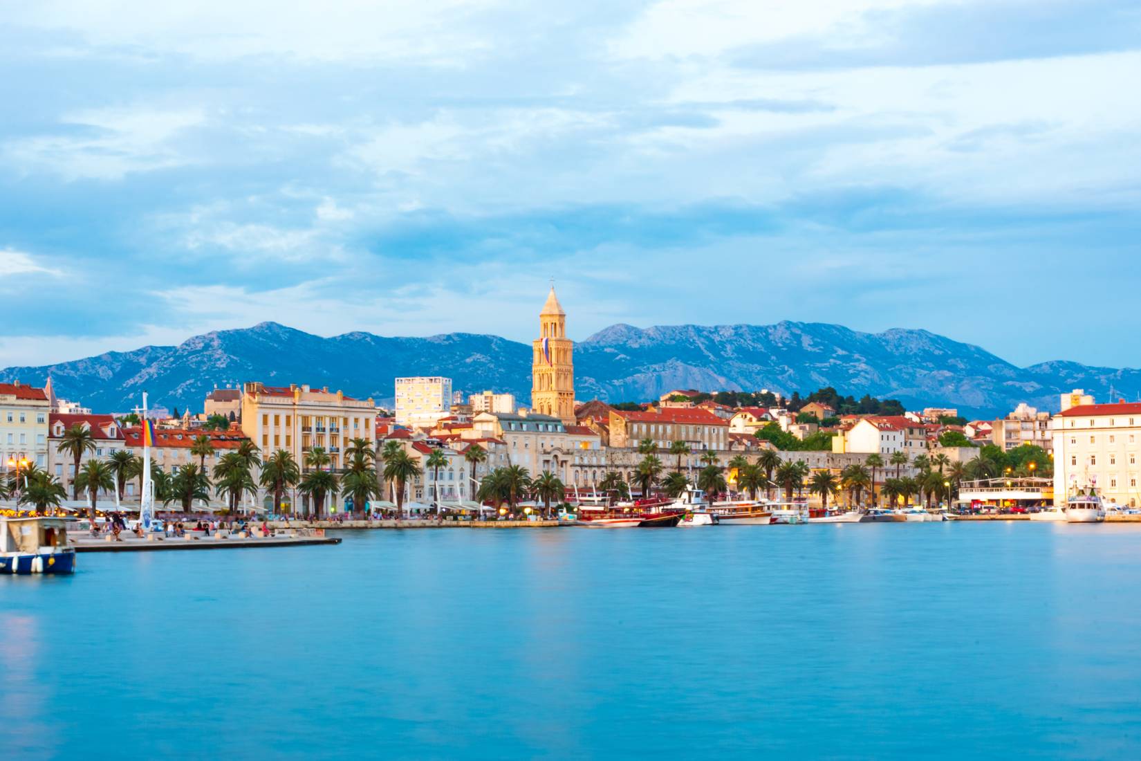 View of bell tower in Split, Croatia. UNESCO world heritage site in Split, Croatia