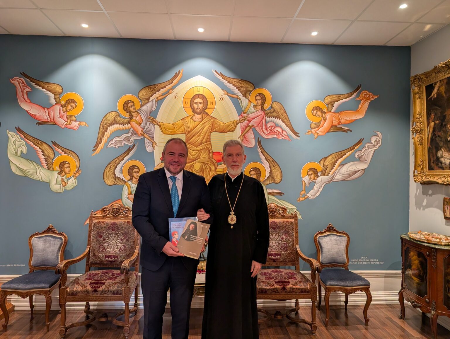 Metropolitan of Sweden met Greek MP Filippos Fortomas