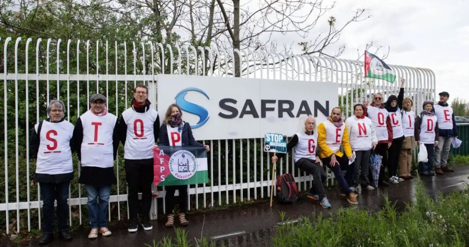 Communities in France, Belgium and Canada protest the complicity of Safran in violence against Palestinians, Wet’suwet’en nation Communities in France, Belgium and Canada protest the complicity of Safran in violence against Palestinians, Wet’suwet’en nation