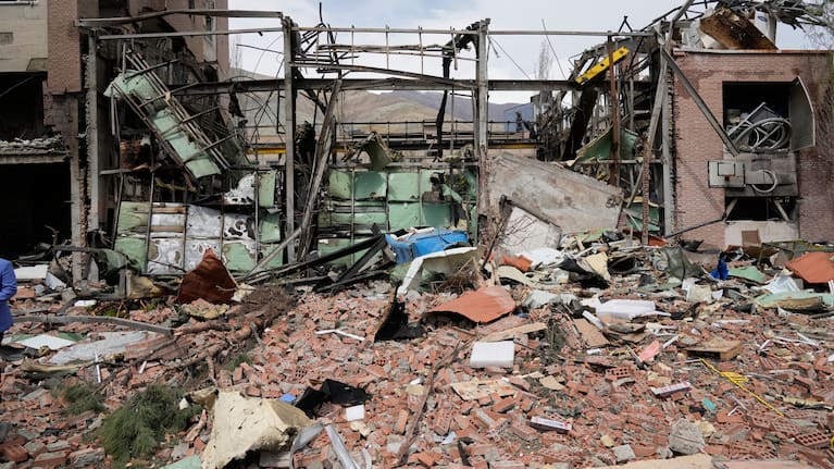 Shahid Beheshti University is seen after being destroyed in US-Israeli airstrikes in Tehran.