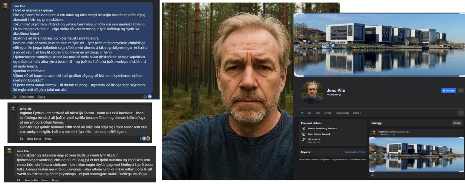 "Jens Pile" a very active AI bot on most Facebook threads related to Snorri Másson's recent comments. This needs to be called out.