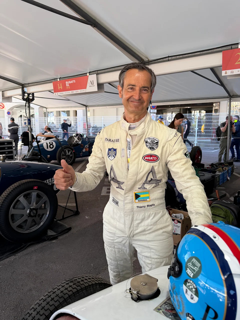 Thierry Stapts, who raced a Bugatti Type 35