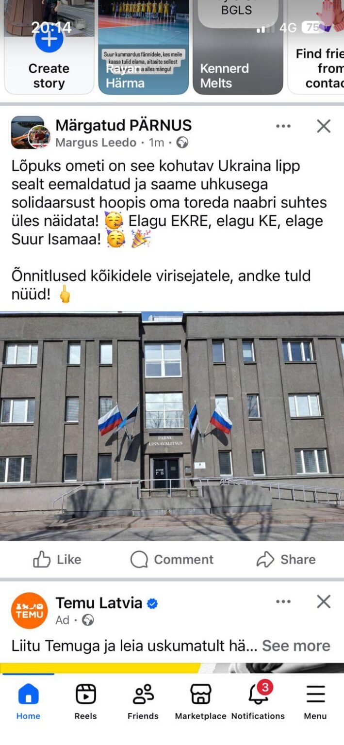 Russian grandmother on patriotic facebook