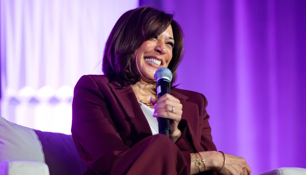 Kamala Harris says in Chicago that Trump ‘has made America weaker’