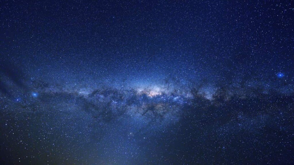 The Milky Way galaxy in space.