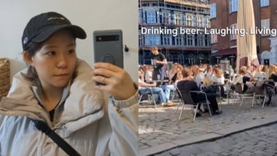 A Japanese woman posted a video of Danes enjoying life after work at 4 pm. (Instagram/yoggi_frajapan)