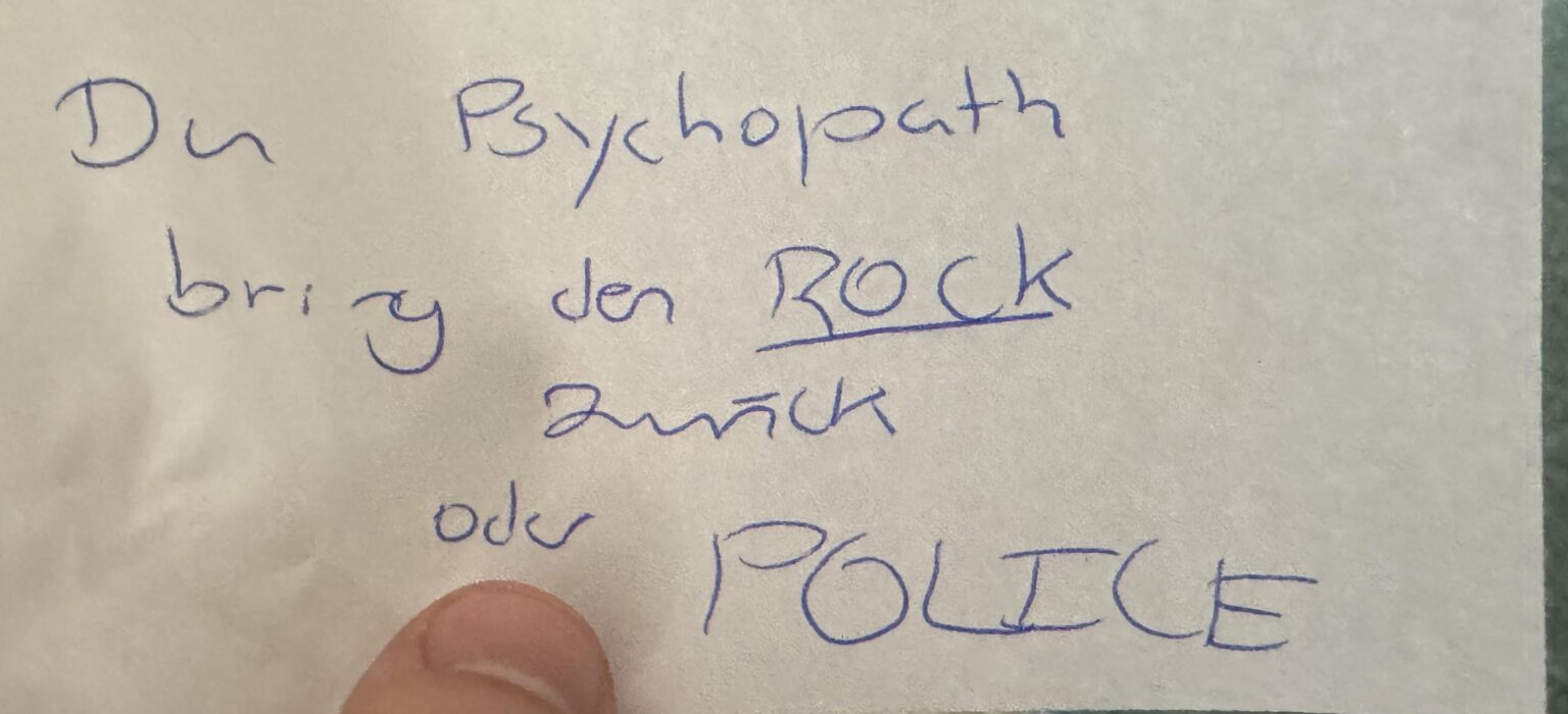 Anonymous note accusing me of stealing a skirt?
