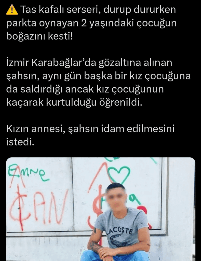 Terrible incident in the children's playground in Izmir! 2 year old boy stabbed