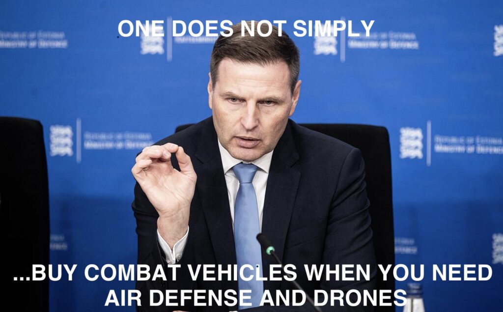 The government diverted money intended for new combat vehicles to air defense and drone defense