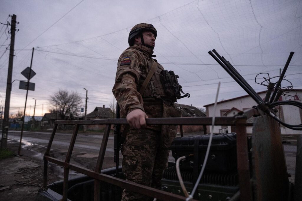 Why Ukraine’s resistance matters to Kosovo and Bosnia A handout picture taken and released by the press service of the 93rd Kholodnyi Yar Separate Mechanized Brigade on April 7, 2026 shows a serviceman of the 93rd Kholodnyi Yar Separate Mechanized Brigade standing under anti-drone netting protecting against drone attacks in a village on the outskirts of Druzhkivka, Donetsk region. (93rd Kholodnyi Yar Separate Mechanized Brigade / AFP Photo)