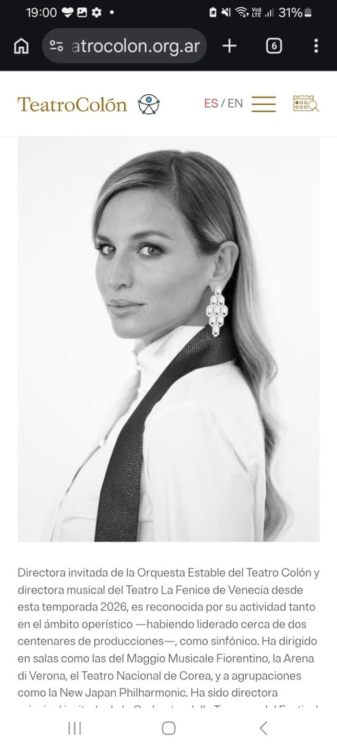 Beatrice Venezi, "director" in pectore of the Teatro La Fenice in Venice, expands her CV on both sides of the Atlantic.