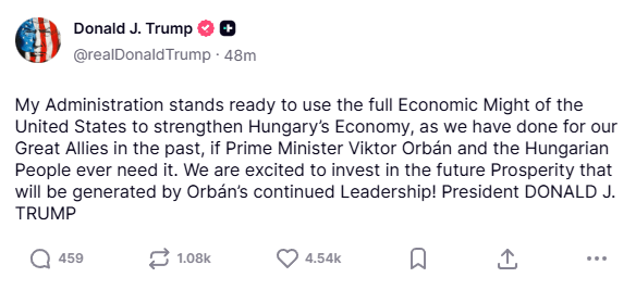 President Trump wants to help our neighbor to the west with all the economic might of the United States.