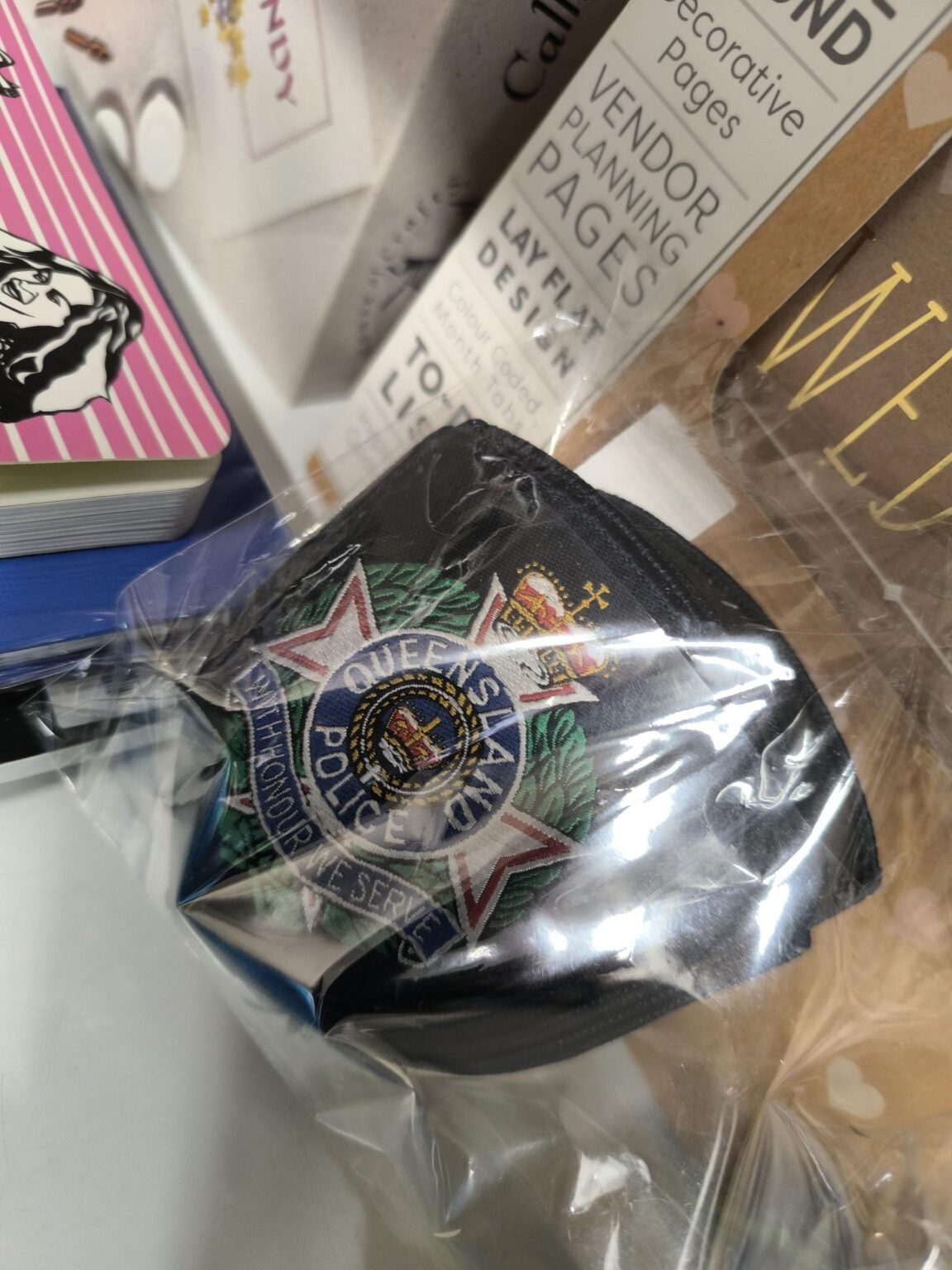 Yesterday's random find in an op shop in Headingley, Leeds, UK: Embroided Qld police badges