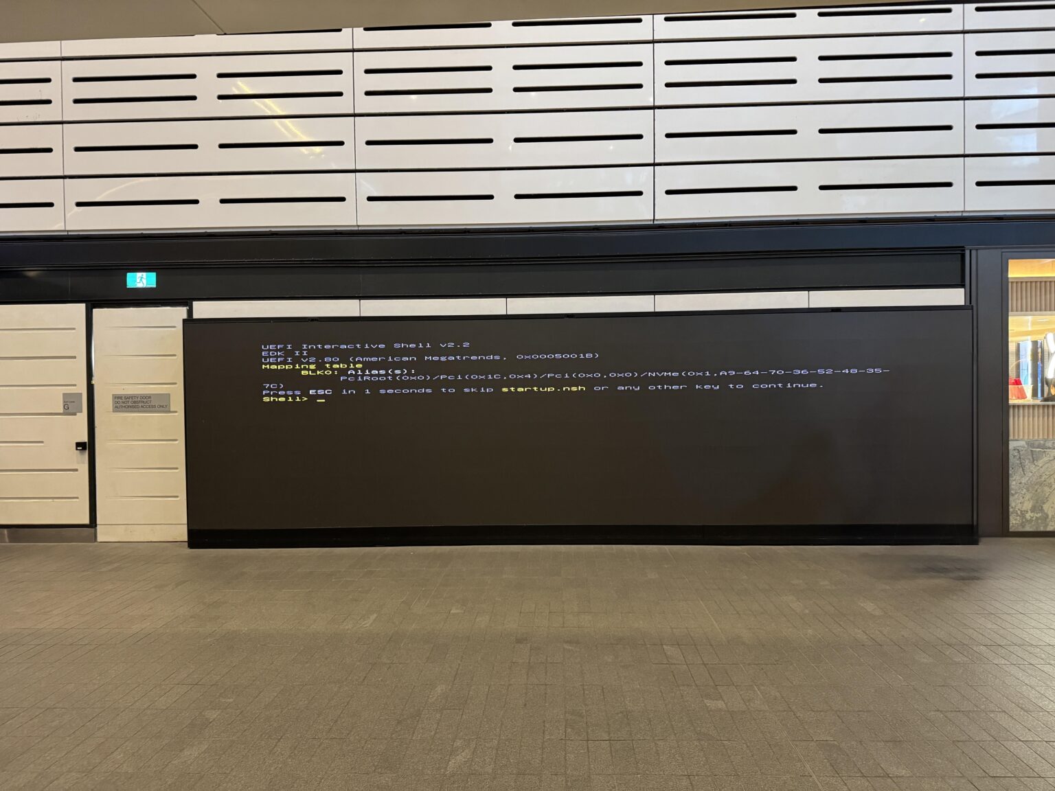 AD in North Sydney for American Megatrends UEFI Shell