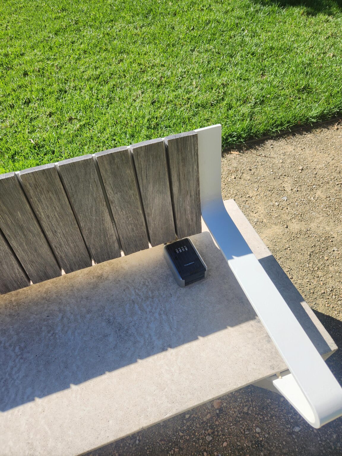 Creative spot for a lockbox - Park Bench in City of Sydney LGA