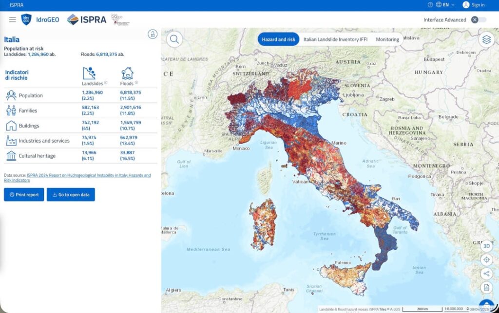 IdroGeo: The Italian platform on hydrogeological instability