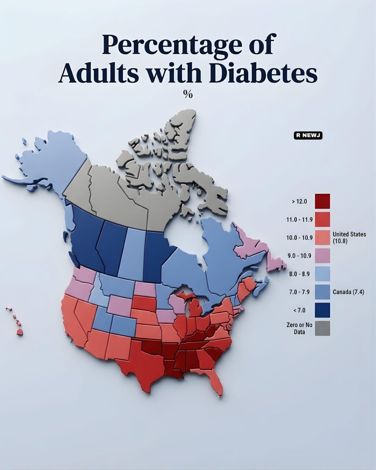 Percentage of Adults with Diabetes