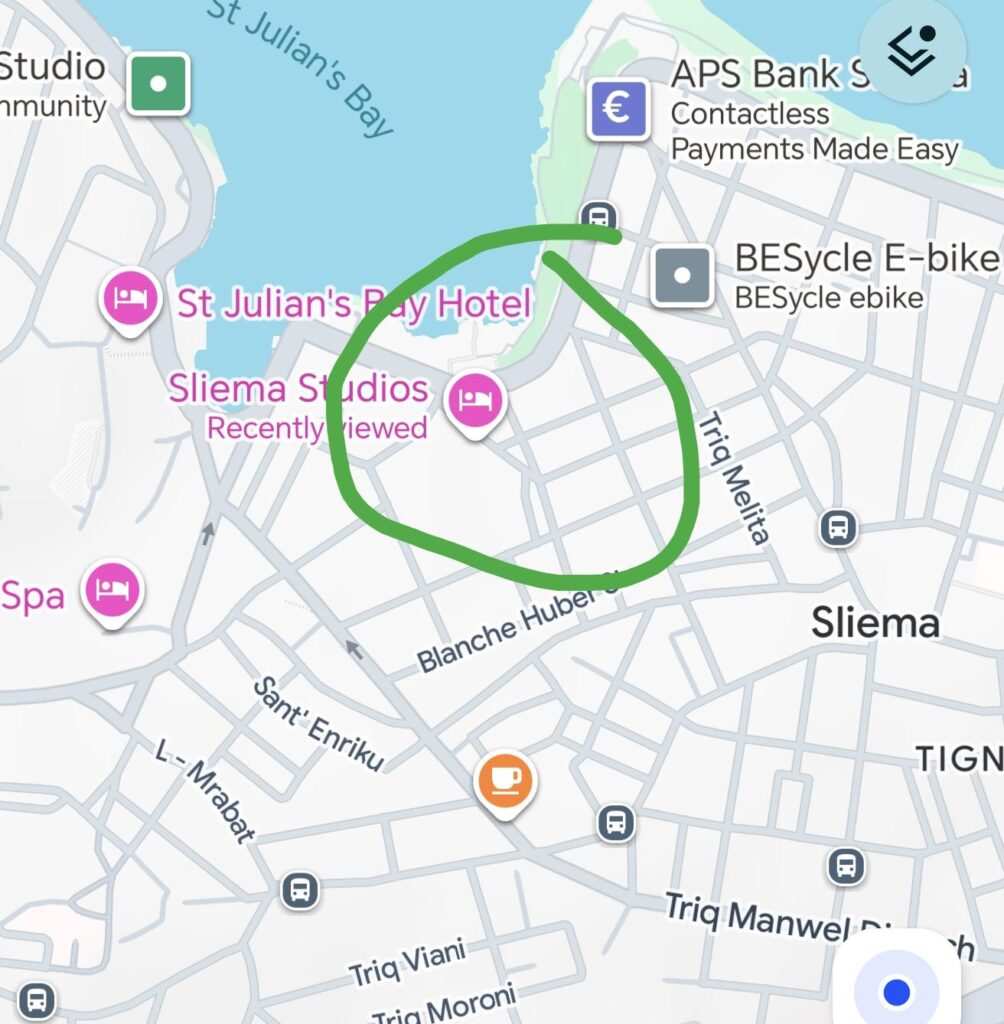 What do you call this region on Sliema?