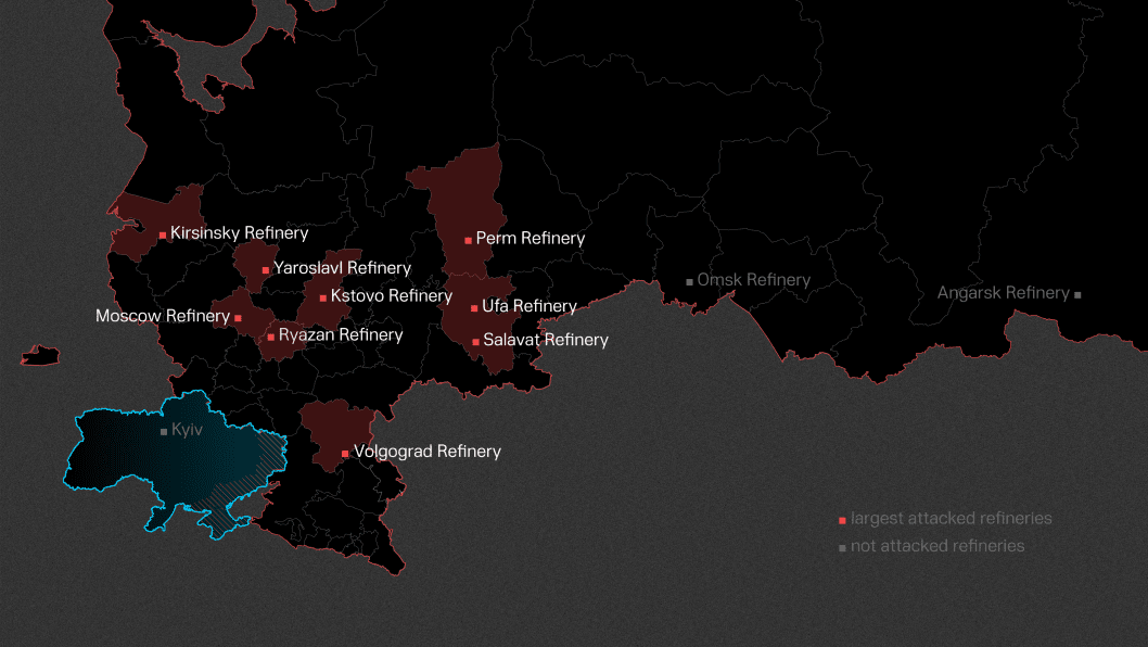 Ukraine Has Attacked 24 of Russia’s 33 Major Oil Refineries Since 2022