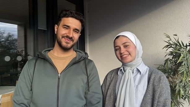 Hamza Ibrahim (r) and Niven 