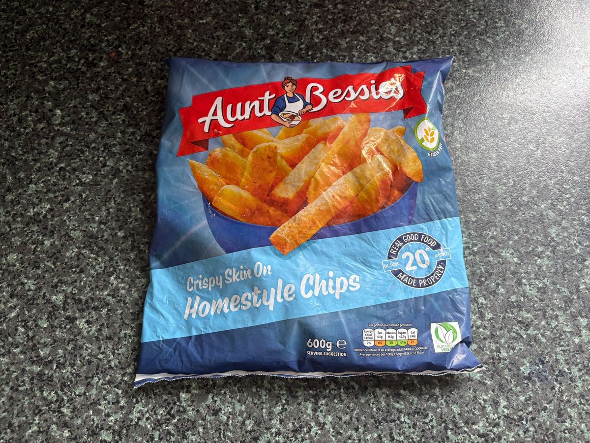 The Aunt Bessie's chips were crispy and fluffy