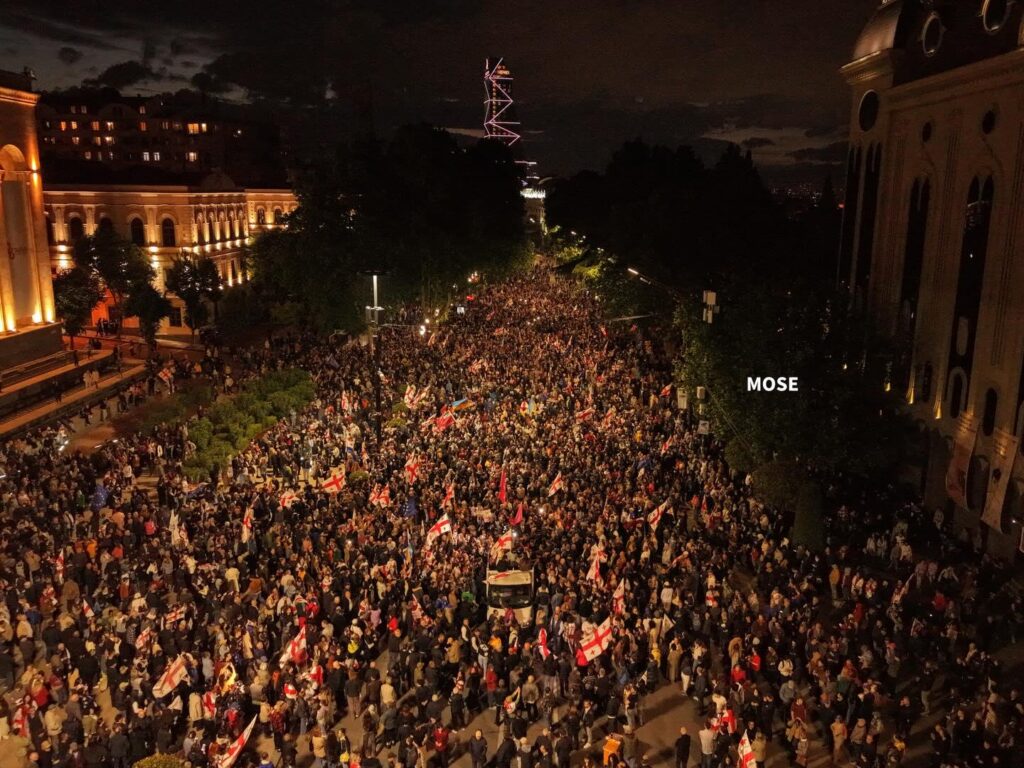 545th day of non-stop protests in Georgia on independence day 🇬🇪