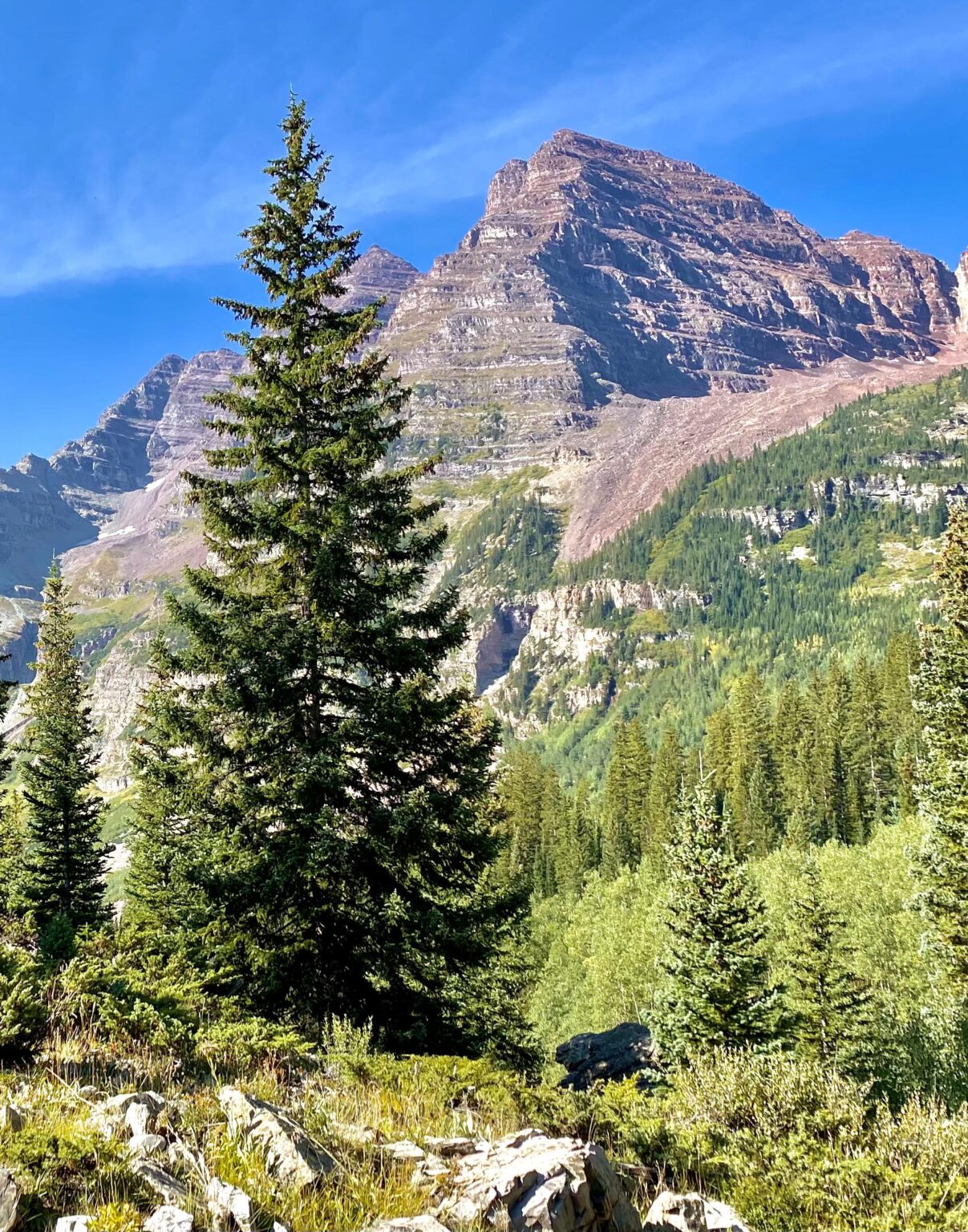 The towering Maroon Bells in Colorado