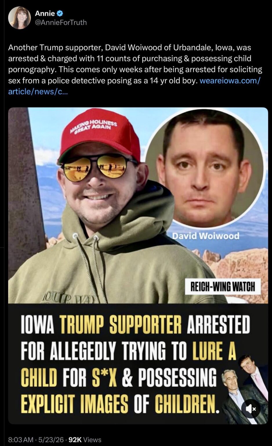On today's episode of: Another MAGAT- Pedo Sex Crime Report. (05/24/2026)