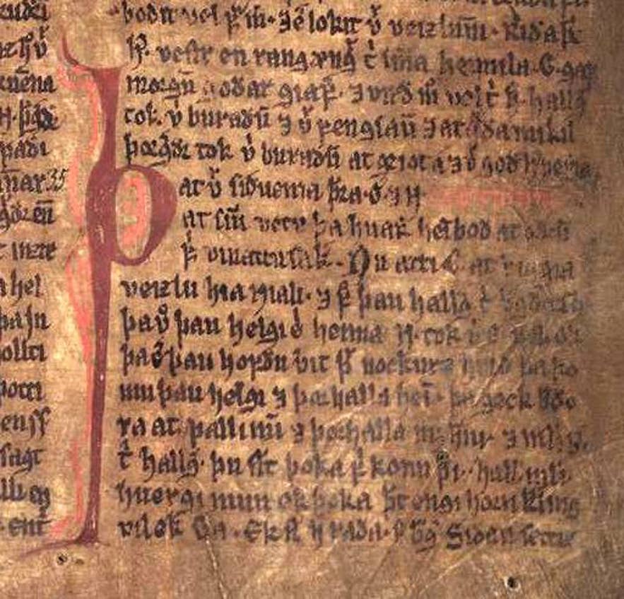 An ancient manuscript of Iceland. An ancient manuscript of Iceland.