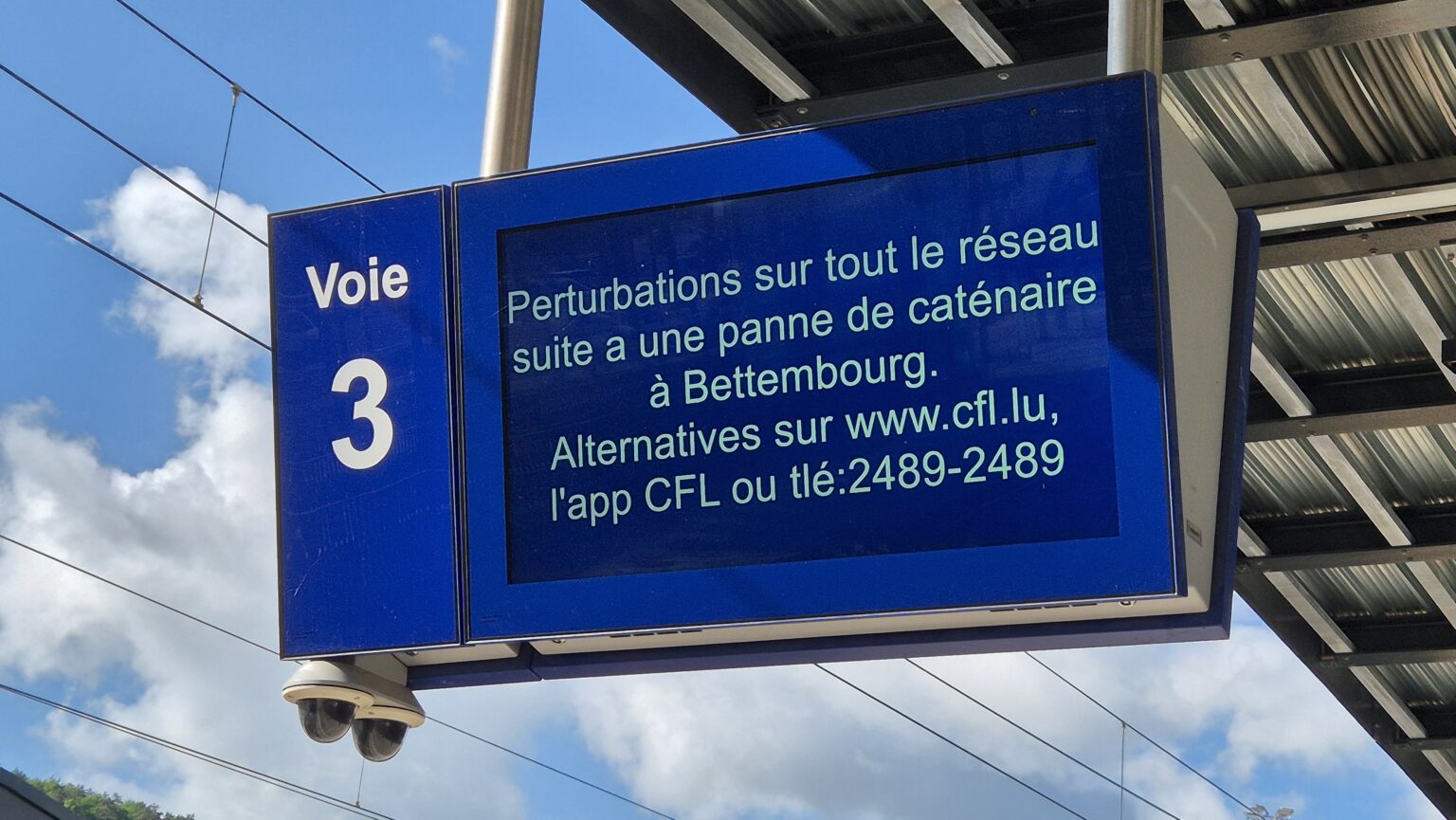 Across entire Luxembourg network: Power outage in Bettembourg causes widespread rail disruption Across entire Luxembourg network: Power outage in Bettembourg causes widespread rail disruption