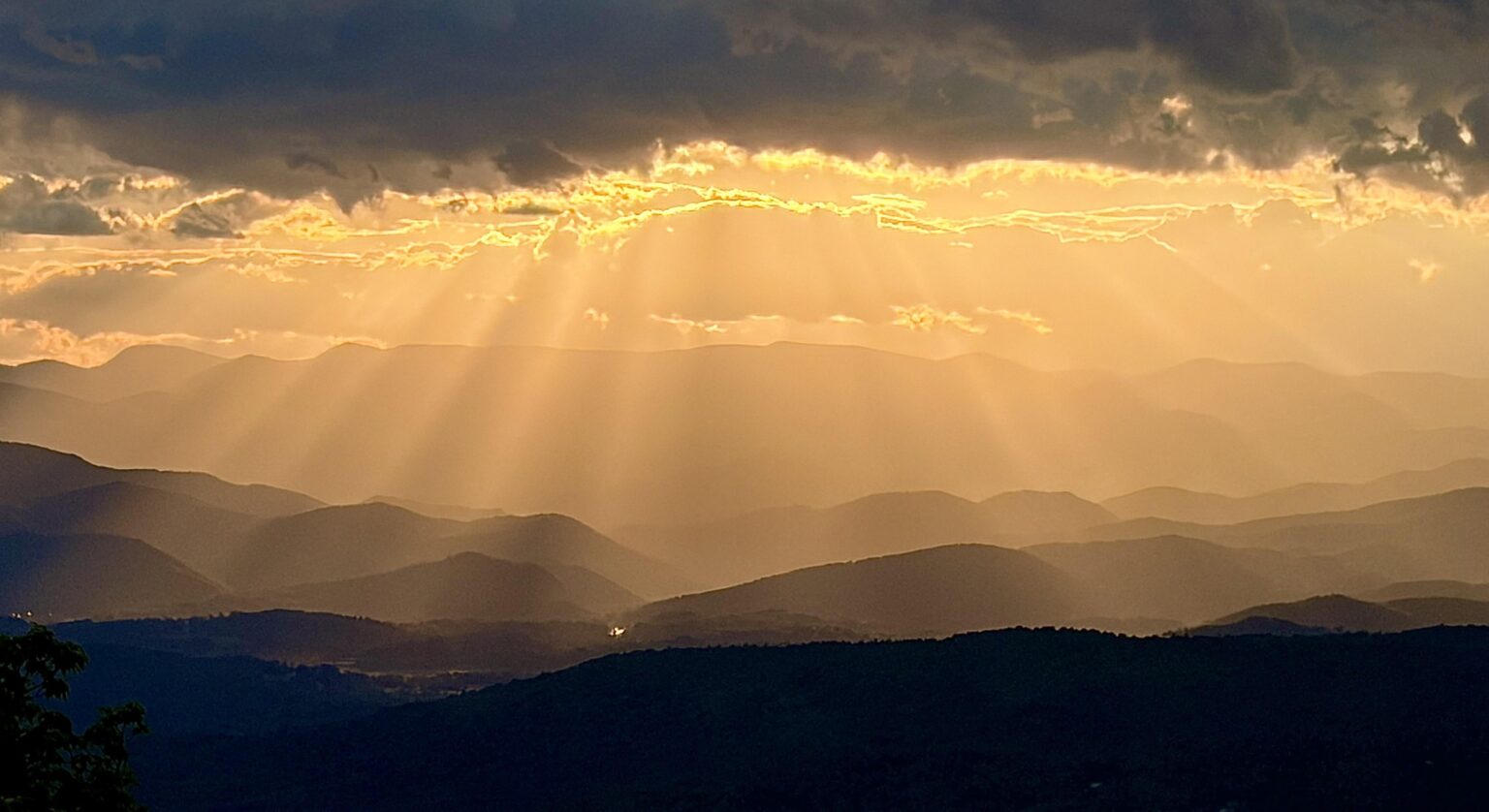 They call it a golden sunset for a reason. Blue Ridge Mountain sunsets seldom disappoint.