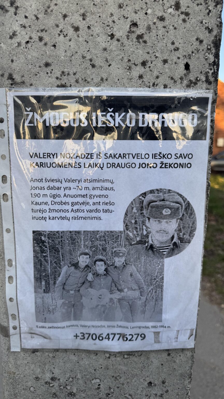 A man is looking for a friend