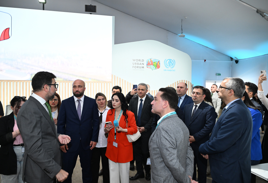 NGO and media representatives visit Baku Olympic Stadium to view preparations for WUF13
