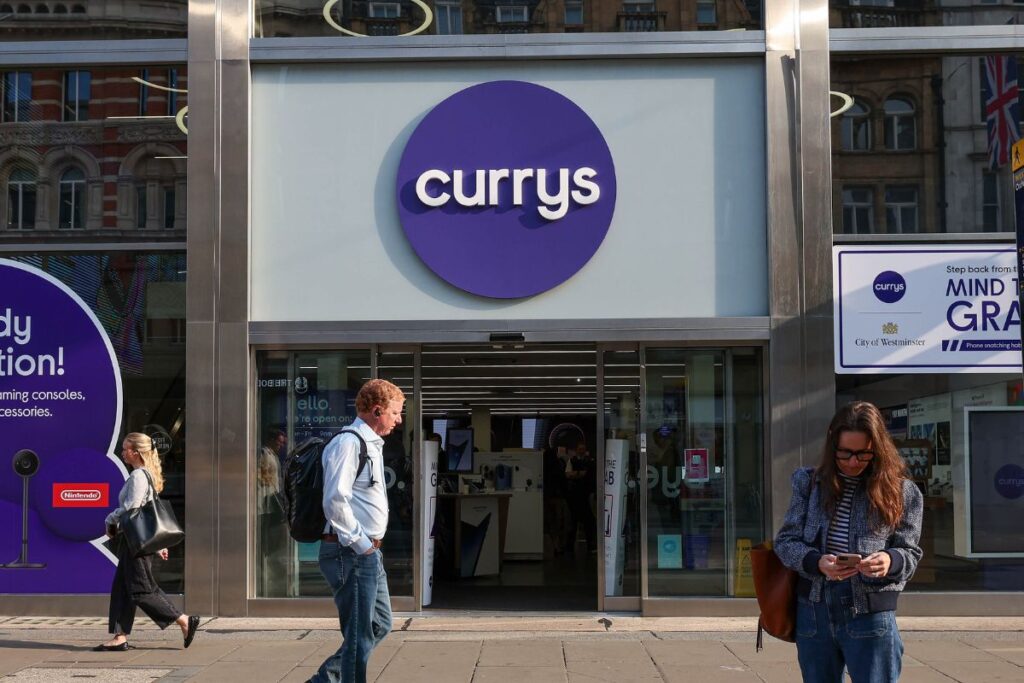 Tech firm behind in-store ads at Currys and Iceland goes bust Currys storefront with prominent logo and modern exterior design, reflecting its role as a leading electronics retailer