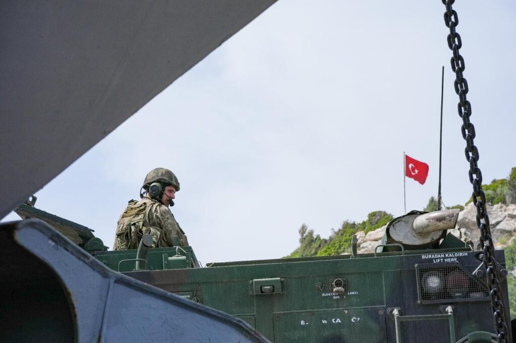 Türkiye to codify 6-mile Aegean limit into law as Greece prepares ‘all scenarios’ Landing ships, amphibious vehicles, and marines conduct a landing and assault operation at Demircili Bay in Urla district in Izmir, Türkiye, May 7, 2026. (AA Photo)