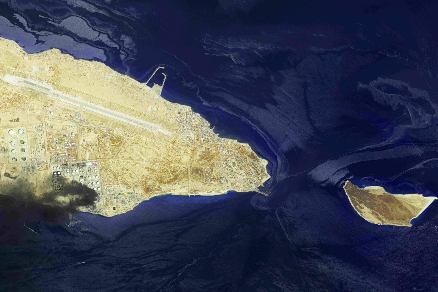 Video and satellite photos show Iran war oil spill on Persian Gulf island Video and satellite photos show Iran war oil spill on Persian Gulf island