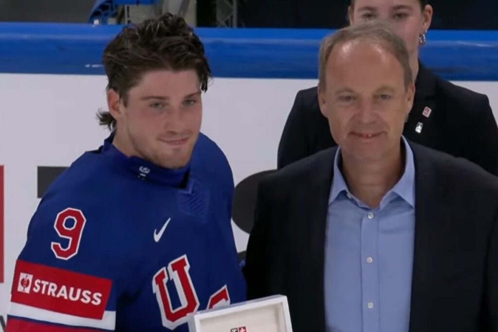 Ryan Leonard scores game-winning shootout goal for Team USA against Germany, named Player of the Game Ryan Leonard scores game-winning shootout goal for Team USA against Germany, named Player of the Game