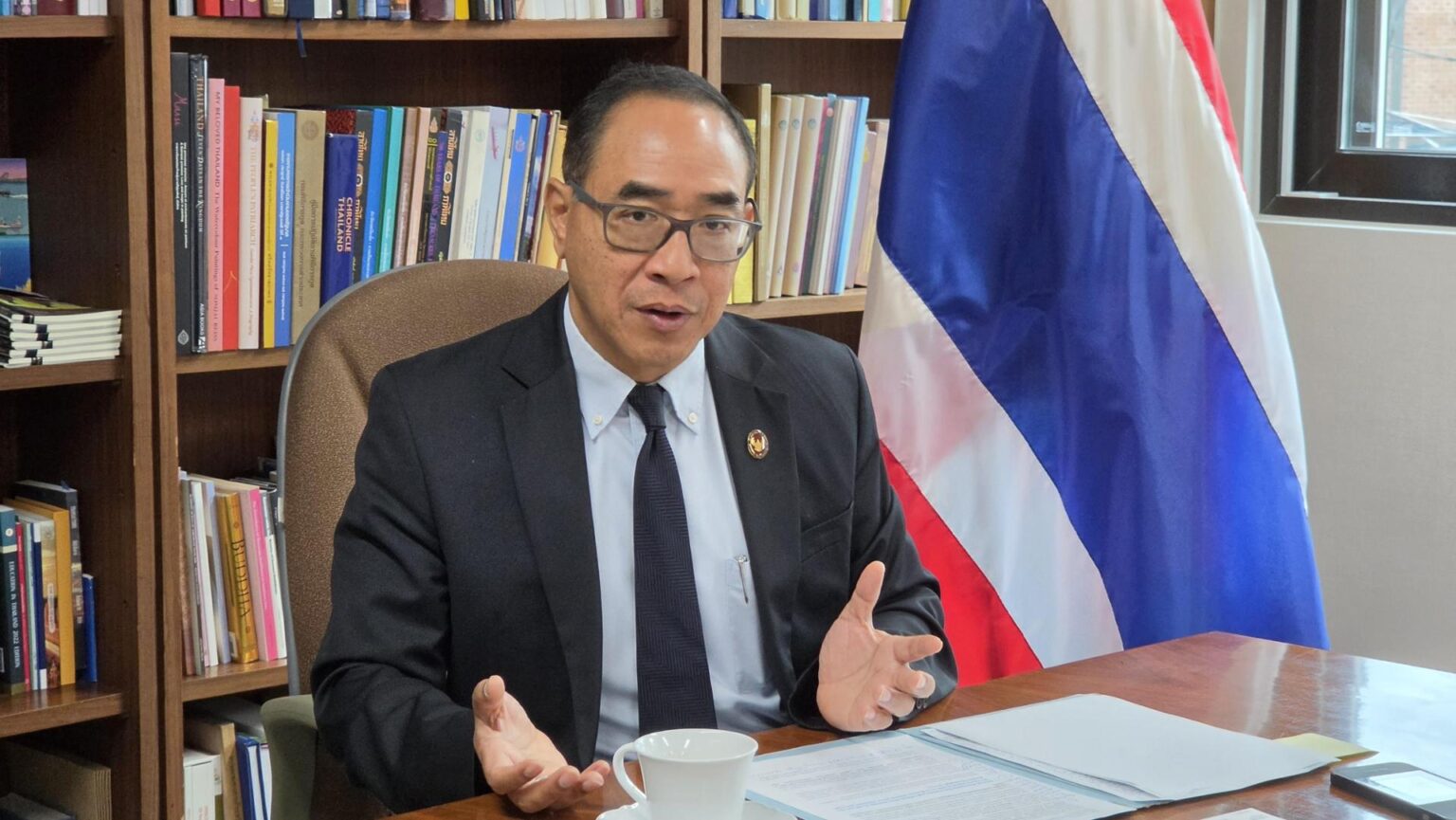 Thai Ambassador to Korea Tanee Sangrat speaks during a one-on-one interview with The Korea Times at the Embassy of Thailand in Seoul, May 19. Courtesy of Embassy of Thailand in Korea