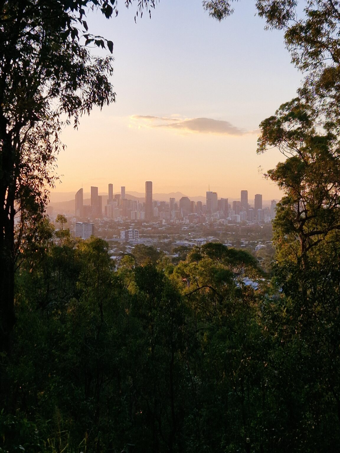 Sunset view from Whites Hill Reserve