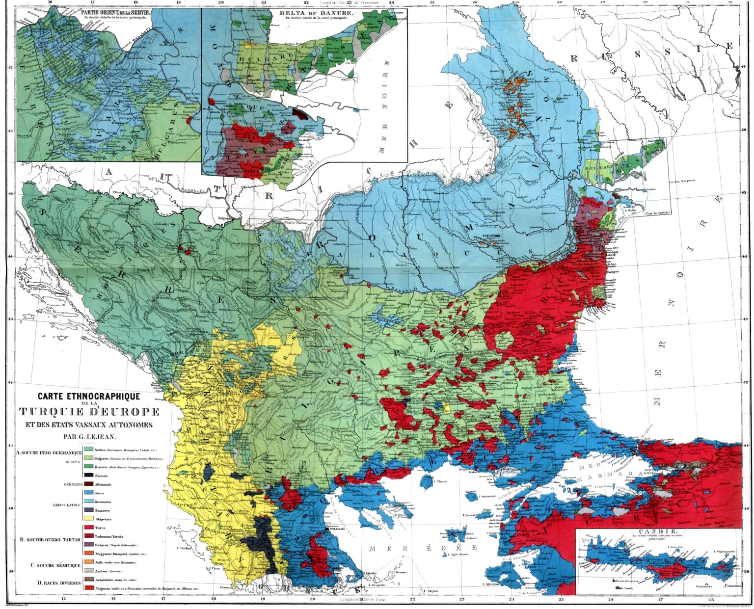 Ethnic Map of the Balkans, 1861