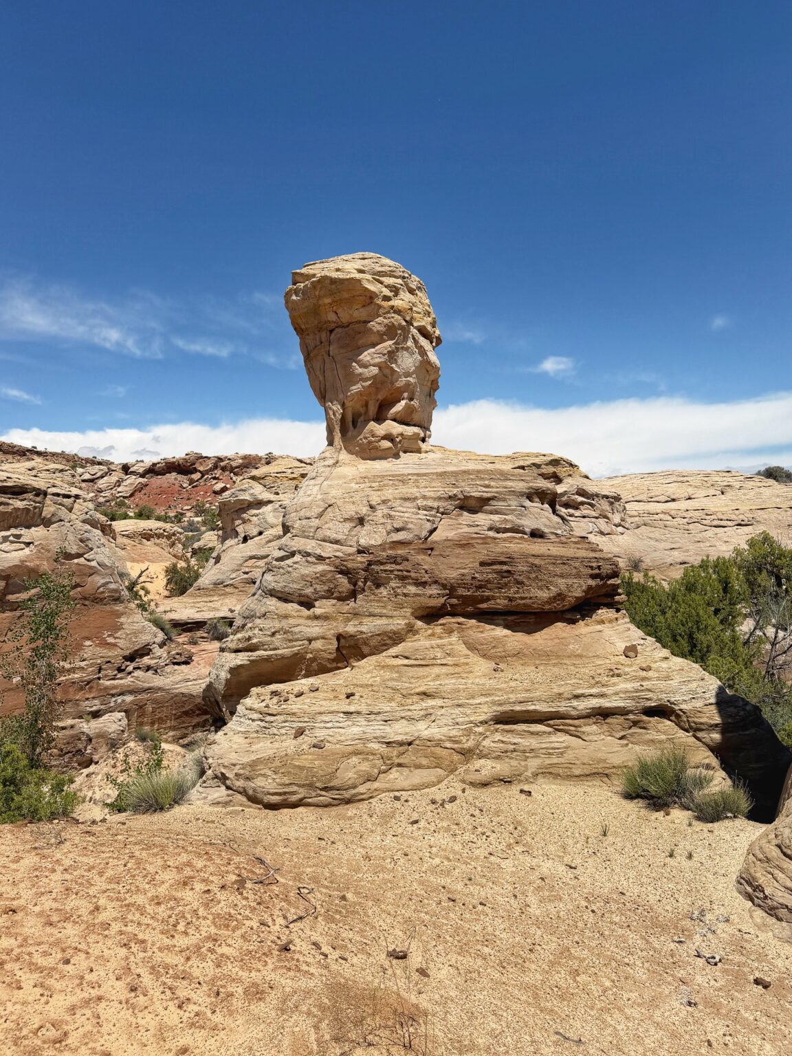 Mummy Rock in the wash near Moab