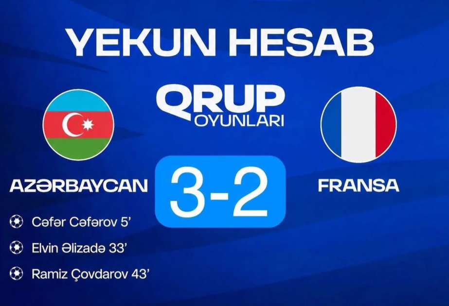 Azerbaijan beat France 3-2 at EMF EURO 2026