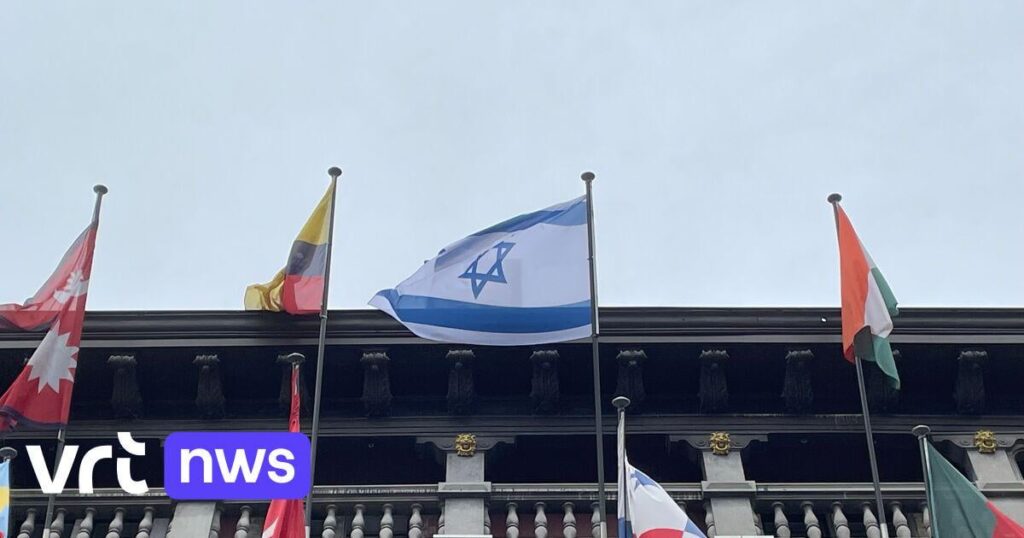 Israeli flag at city hall is once again causing tensions in Antwerp city council