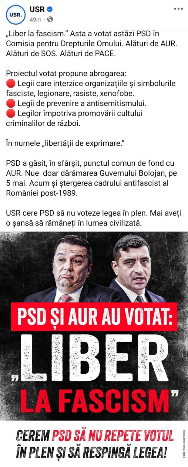 PSD & AUR voted "Free from Fascism"